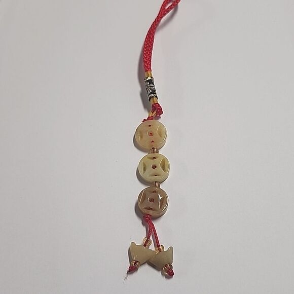 Chinese Handbag Charm Carved Circles - Picture 1 of 2
